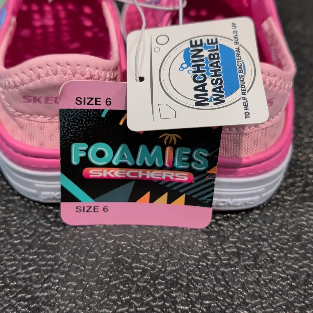 Girls Foamies Sketchers Molded Slip On Pink Size 6 - Picture 2 of 4